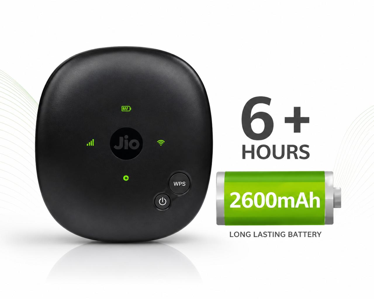 JioFi JMR1140 4G WiFi Hotspot – 150 Mbps 4G LTE Portable WiFi Router with Battery, Charger & Data Cable, Renewed - Image 2