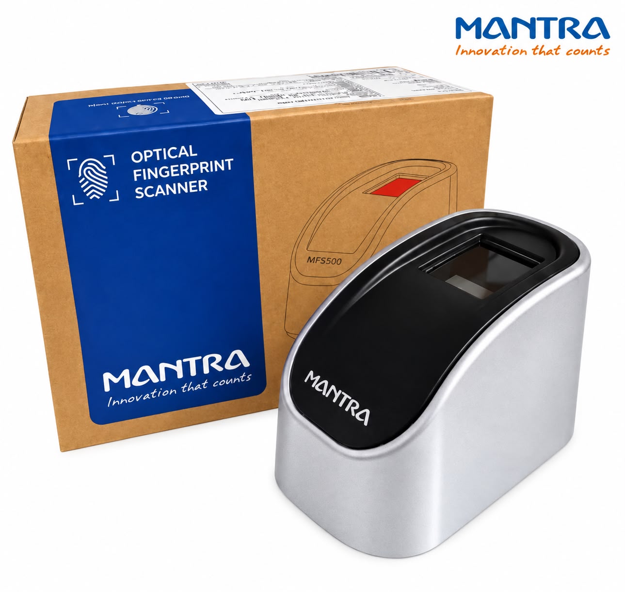 MANTRA MFS500 Biometric Fingerprint Scanner | Non-Aadhar Fingerprint Scanner | No RD Service