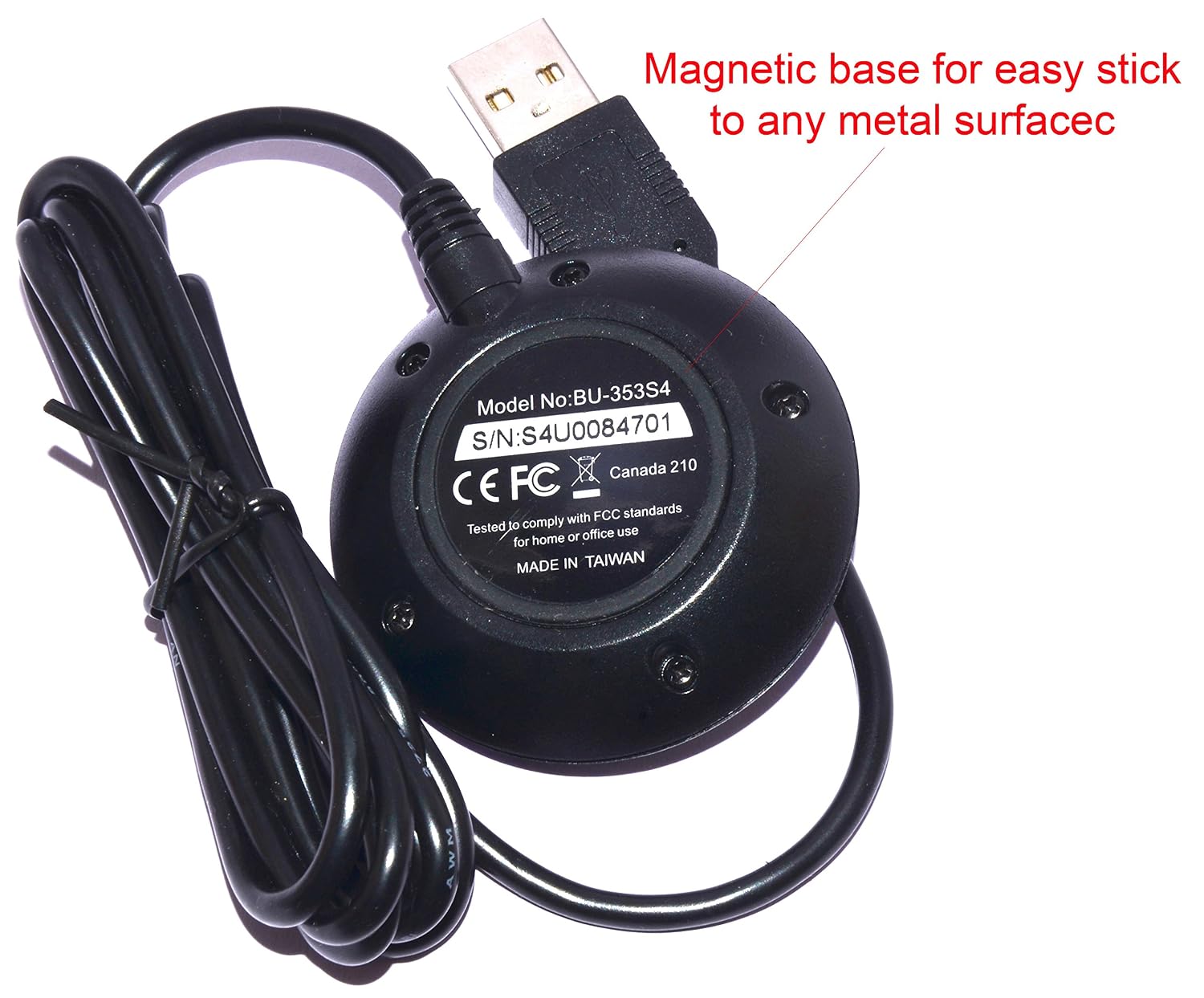 GlobalSat BU-353S4 Cable USB GPS Receiver Module with USB For Aadhar - Image 2