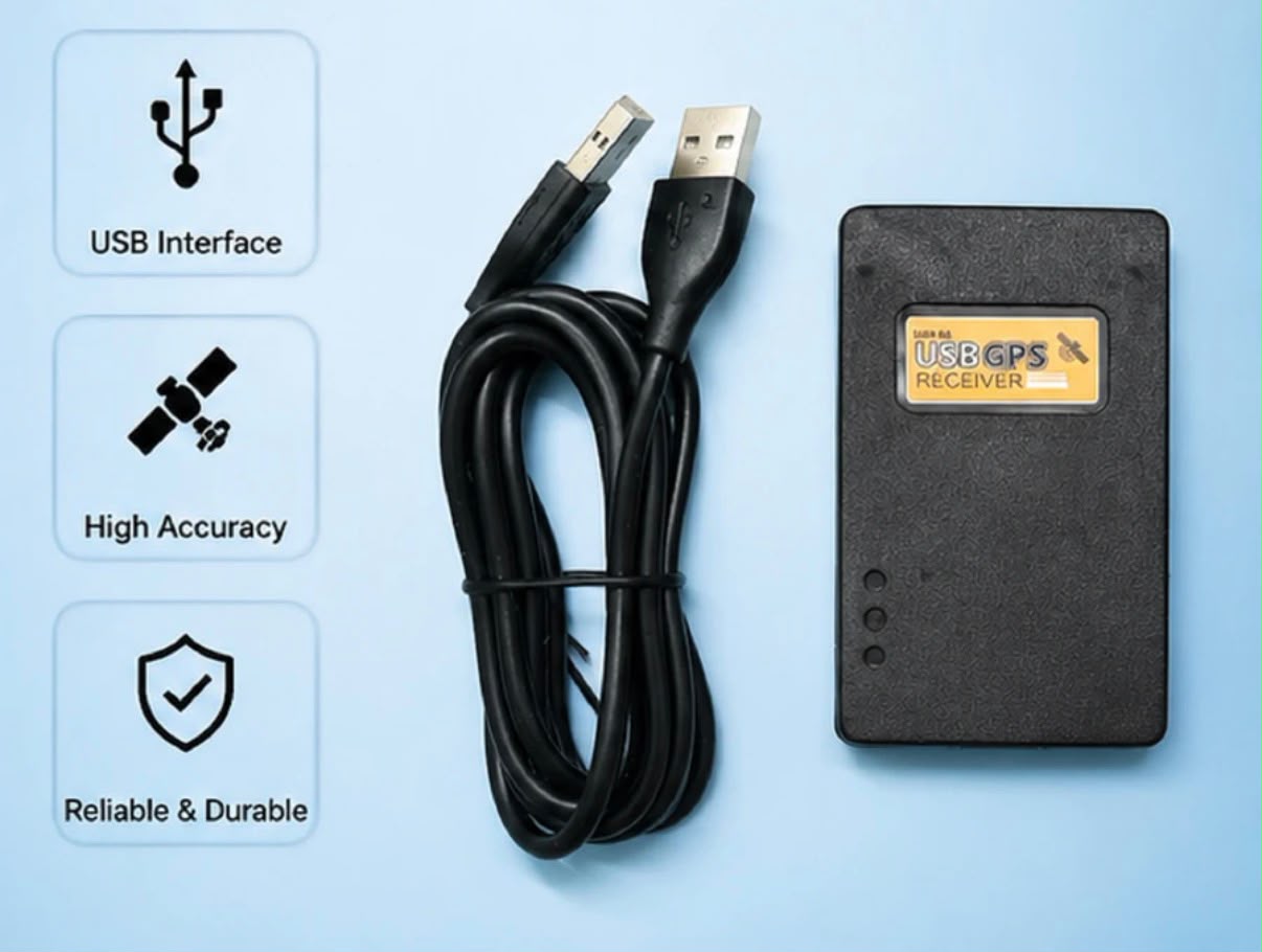 UGR 86 USB GPS Receiver Device for Aadhaar Enrollment & Update Systems GPS Device (Black) - Image 2